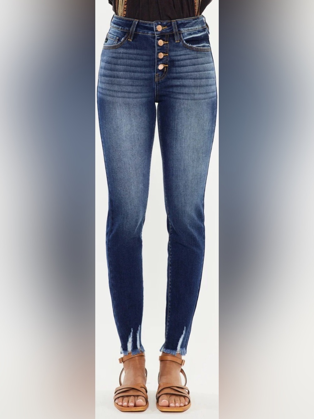 KanCan Jenny Denim High Rise Button Fly Jeans Skinny 26